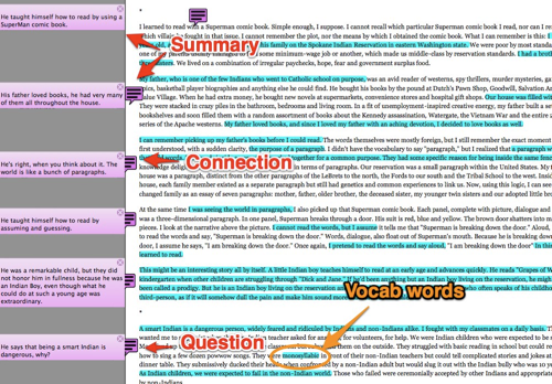 examples of annotations for articles